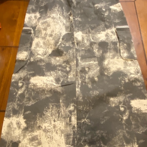 SHEIN SXY Ladies Tie Dye Split Front Denim Skirt With Functional Pockets - Picture 5 of 13